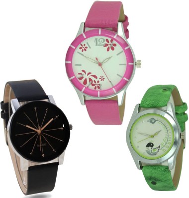 GURUKRUPA ENTERPRISE New Designer Dial Multicolor Analog Watches (W07-W08-Prisom) Pack of-03 Watch  - For Women   Watches  (GURUKRUPA ENTERPRISE)