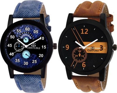 Gesture 3496k-Set Of Two Combo Watch  - For Men   Watches  (Gesture)