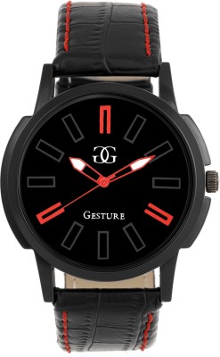 Gesture New Hot Black And Red Modish Watch  - For Men   Watches  (Gesture)