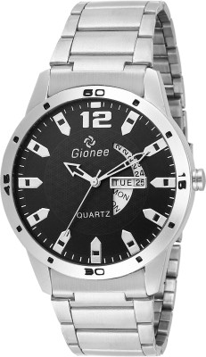 Gionee Gion-232 - Japanese Quartz & Original Long-lasting Cell - Day and Date Black Analog Dial Watch  - For Men & Women   Watches  (Gionee)