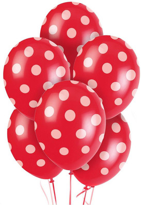 EVA Printed EVA0104 Balloon(Red, Pack of 30)