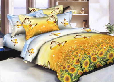 

Astra Polycotton Double King 3D Printed Bedsheet(Pack of 1, Yellow)