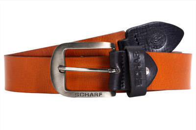 

SCHARF Men Casual Black Genuine Leather Belt, Tan-d02