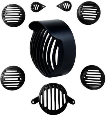 

CADEAU Retro Real Combo Royal Bullet Strong Metal Bike Headlight Grill(Black)