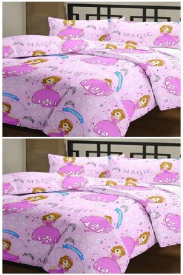 HND Cartoon Single Dohar for  Mild Winter(Poly Cotton, Pink)