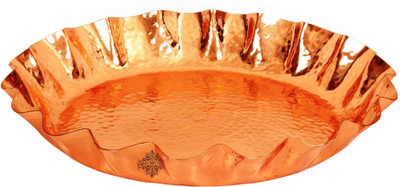 

IndianArtVilla Copper Bread Basket(Brown)