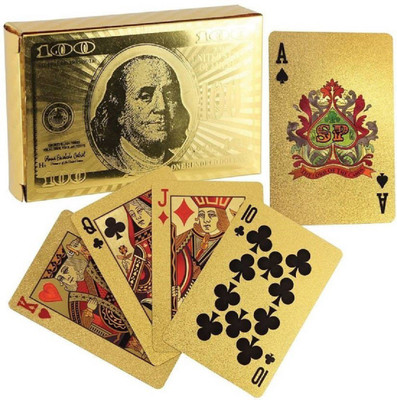 

Mouse Trap 100 Dollar Gold Plated Playing Card(Gold)