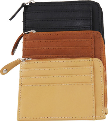 

Tee Ess 8 Card Holder(Set of 3, Black, Tan, Beige)