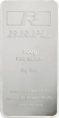 Bangalore Refinery Brpl 500 Gram Silver Bar S 999 500 g Silver Bar Bangalore Refinery Coins Bars