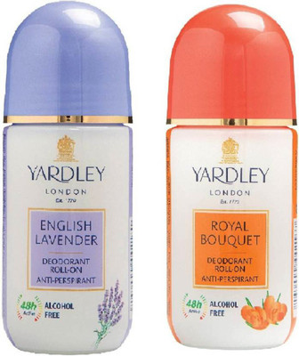 

Yardley London Royal Bouquet and English Lavender (100 ml, Pack of 2) Deodorant Roll-on - For Men & Women(50 ml, Pack of 2)