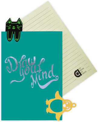 

COI A5 Planner/Organizer(draw your mind undated memo diary / organizer with velvet touch and book marks., cobalt blue)