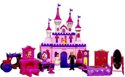 

Emob Battery Operated Beauty Dream Castle With Multiple Accessories and Music & Light Play set Toy For Kids(Multicolor)