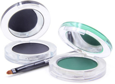 

One Personal Care Mesmereyes Powder Cake Liner | 2 x Color | Fade proof | 24 HRS 6 g(Smoky Black, Damsel Green)
