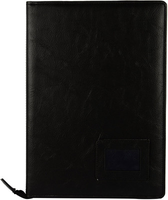 kittu faux leather Executive Document Bag black fs set of 1(Set Of 1, Black)