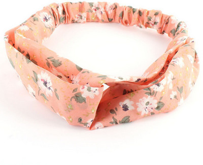 

BLINGG Floral Twist-Knot Head Wrap Headband Head Band(Orange)