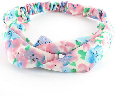 BLINGG Floral Magic Twist-Knot Head Wrap Headband Head Band(White)
