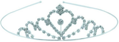 

Chanderkash Princess Crown Birthday Tiara With Crystal Hair Band (Silver) Head Band, Hair Band(Silver)