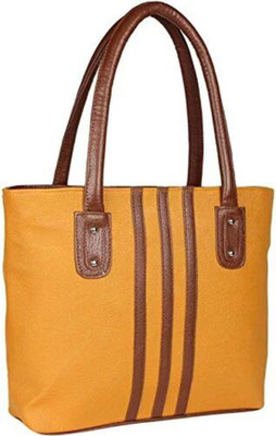 

Rosy Hand-held Bag(Yellow, Brown), Brown;yellow