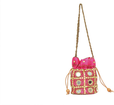 

kalakriti handicrafts Pouch Potli(Pink)