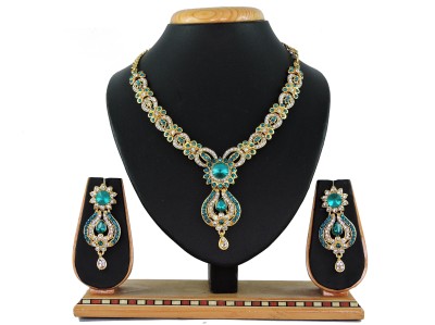 VATSALYA creation Alloy Gold-plated Green Jewellery Set(Pack of 1)