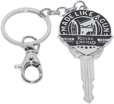 

Aura Unique Key Shape Royal Enfield Logo Key Chain