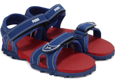 

Puma Boys & Girls Velcro Sports Sandals(Blue, True blue-barbados cherry-puma white