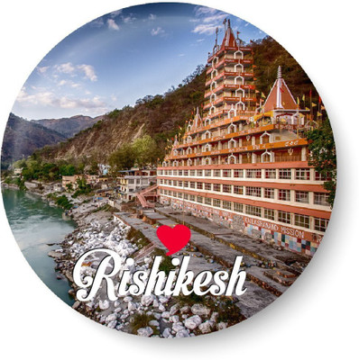 

Peacockride Love Rishikesh Fridge Magnet Pack of 1(Multicolor)