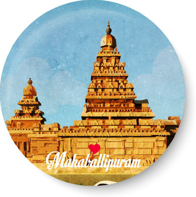 

Peacockride Love Mahaballipuram Fridge Magnet Pack of 1(Multicolor)