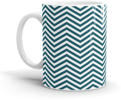 

Chaapkhana Conical Patterns Designer White Ceramic Coffee Ceramic Mug(0.35)