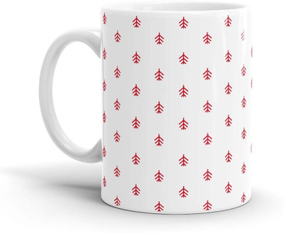 

Chaapkhana Arrow Pattern Designer White Ceramic Coffee Ceramic Mug(0.35 ml)