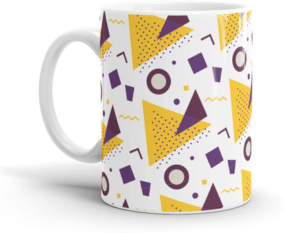 

Chaapkhana Modern Pattern2 Designer White Ceramic Coffee Ceramic Mug(0.35 ml)