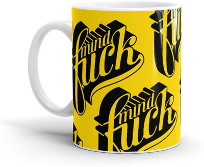 

Chaapkhana Mind Fcuk Designer White Ceramic Coffee Ceramic Mug(0.35 ml)