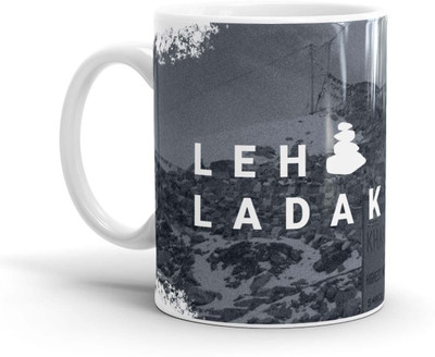 

Chaapkhana Leh Ladakh Designer White Ceramic Coffee Ceramic Mug(0.35 ml)