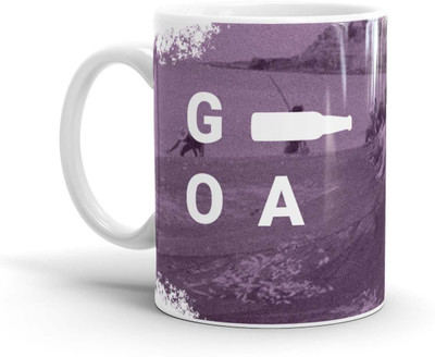 

Chaapkhana Goa Designer White Ceramic Coffee Ceramic Mug(0.35)