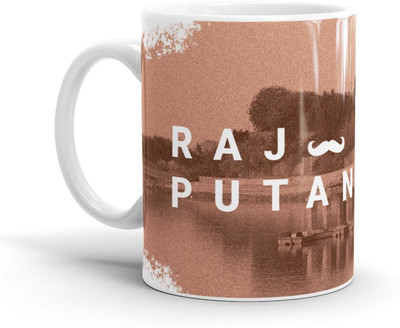 

Chaapkhana Rajputana Designer White Ceramic Coffee Ceramic Mug(0.35 ml)