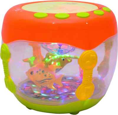 

Tingoking Music Flash Drum Orange Musical Instruments(Orange)