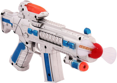 

Flipzon Space Gun Toy With LED Matrix Flashing Rotating Fan, Multi Color(Multicolor)