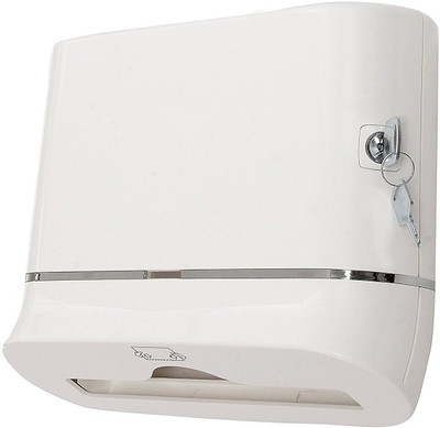 

AAI PLATINA Luxury White Tissue Paper Dispenser With Key Lock Feature Paper Dispenser