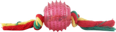 

SRI High Quality Small Cotton Rope Toy With Spike Teeths Rubber Chew Toy For Dog