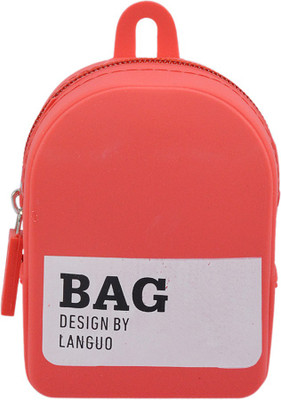 

Saamarth Impex Cherry Pink Backpack Style Mini Silicone Cute Girl Coin Purse Zipper Closure Coin Purse(Pink)