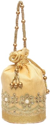 

Bagaholics Ethnic Silk Potli Batwa Potli(Gold)