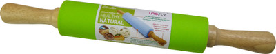 

lagfly Siliroller 38CM Silicon Non stick Belan Rolling Pin with solid wood Handle Rolling Pin(Green, Pack of 1)