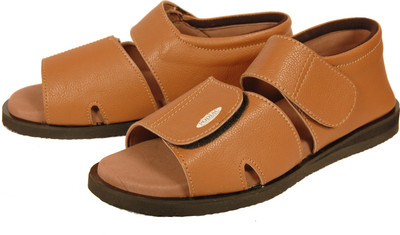 

PODIAC Men DIABETIC FOOTWEAR BROWN SANDALS CROWN Casual