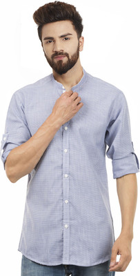 Wild Hunk Men Solid Casual Purple Shirt