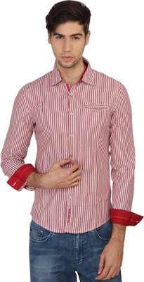 Calvin Klein Men's Striped Casual Red, White Shirt available at flipkart for Rs.1999