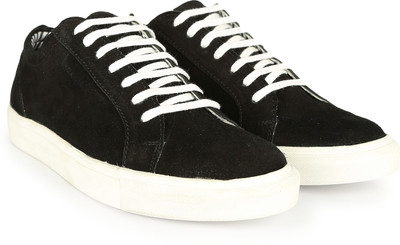Provogue Genuine Leather Sneaker For Men(Black
