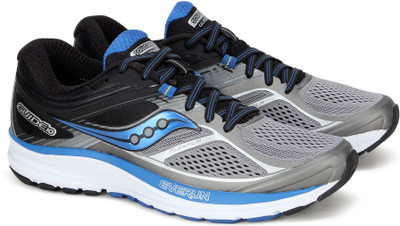 

Saucony GUIDE 10 Running Shoes For Men(Black, Grey, Gry blk blu