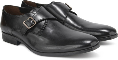 

Clarks Banfield Monk Black Leather Slip On For Men(Black