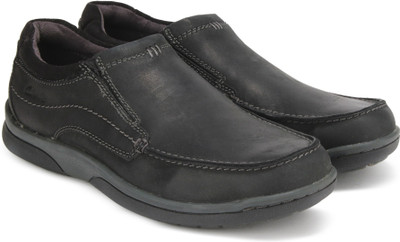 

Clarks Randle Free Black Leather Sneakers For Men(Black