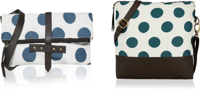 

Kleio Women Casual Multicolor Canvas, PU Sling Bag
